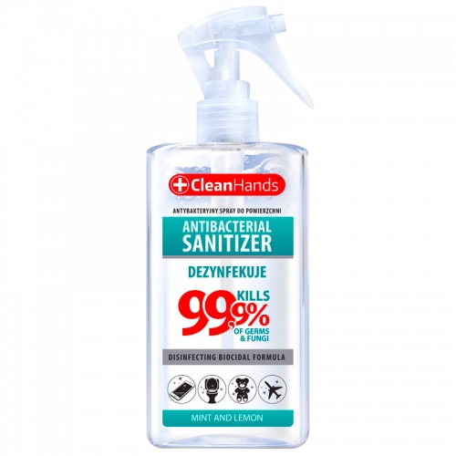 Spray Antybakteryjny do Dezynfekcji Powierzchni 300ml CleanHands