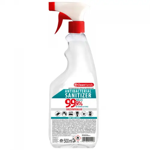Spray Antybakteryjny do Dezynfekcji Powierzchni 500ml CleanHands